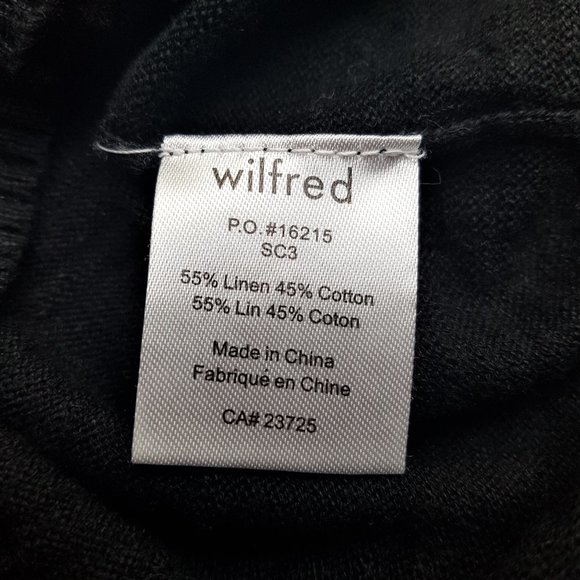 Aritzia Wilfred Black Knitted V-neck Sweater - Picture 6 of 9